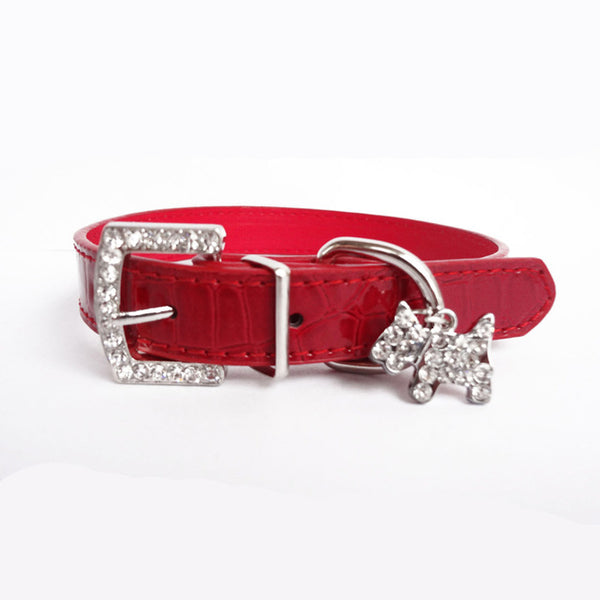 Dog Crystal Pendant Collar