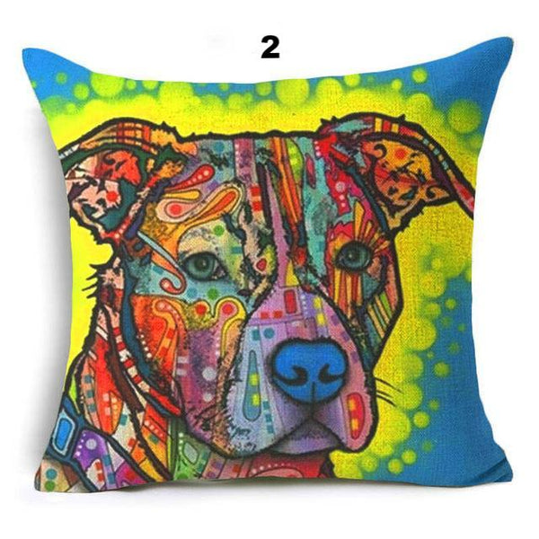 Nordic Colorful Oil Painting Cushion Cover