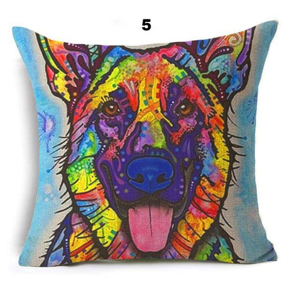 Nordic Colorful Oil Painting Cushion Cover