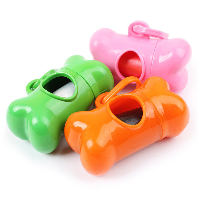 Colorful Bone Pet Dog Poop Bag Dispenser