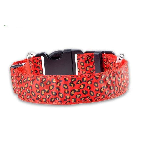 Leopard Prints Glowing LED Dog Collar