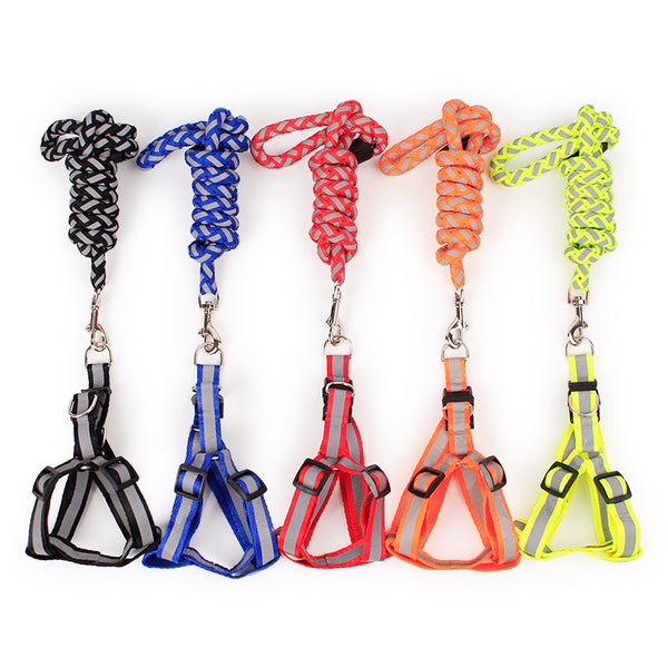 Reflective Dog Harness And Leash Set