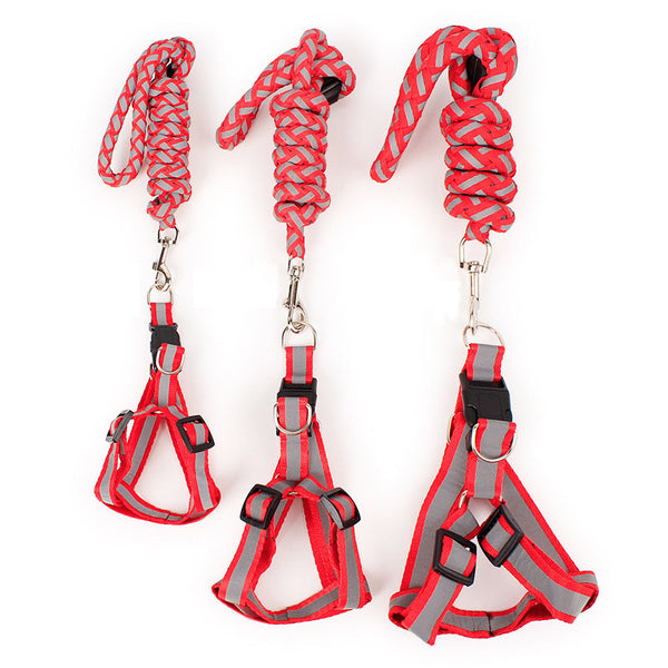 Reflective Dog Harness And Leash Set