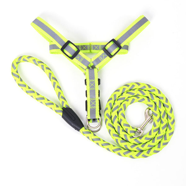 Reflective Dog Harness And Leash Set