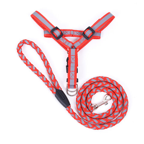 Reflective Dog Harness And Leash Set