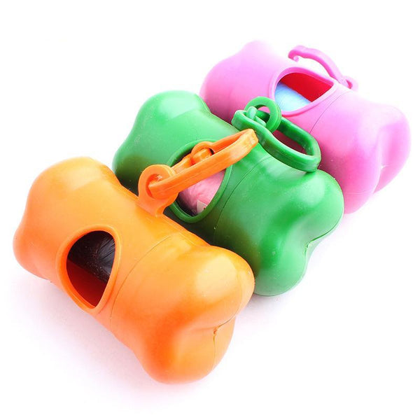 Colorful Bone Pet Dog Poop Bag Dispenser