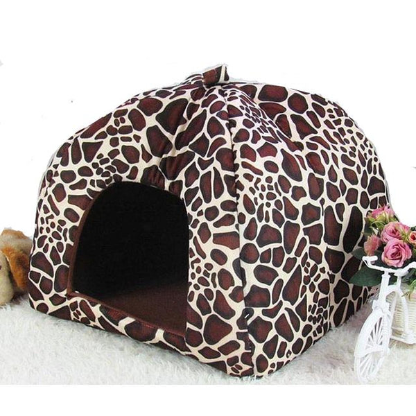 Cute Foldable Dog Bed House