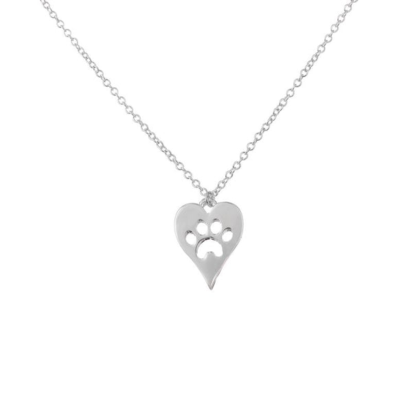 Choker Dog Paw Heart Necklace