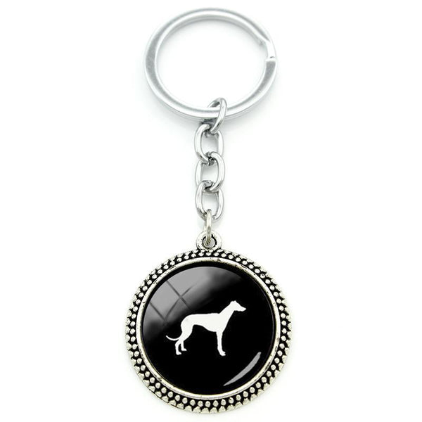 Black and White Dog Key Chain