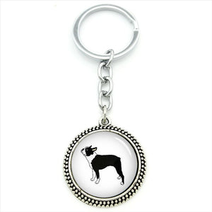 Black and White Dog Key Chain