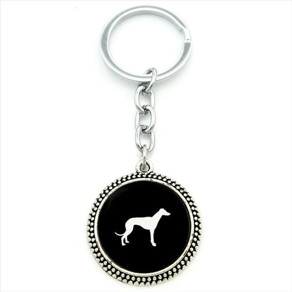 Black and White Dog Key Chain