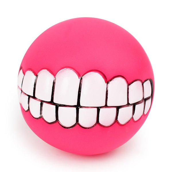 Funny Teeth Dog Squeaky Ball Toy