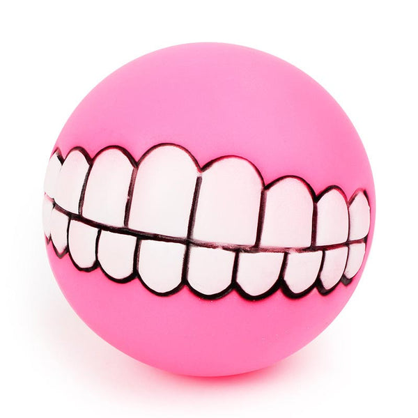 Funny Teeth Dog Squeaky Ball Toy