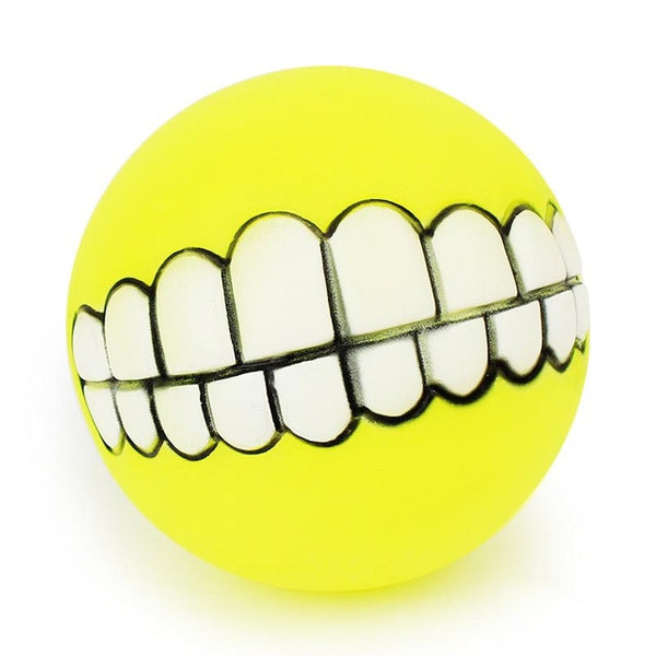 Funny Teeth Dog Squeaky Ball Toy